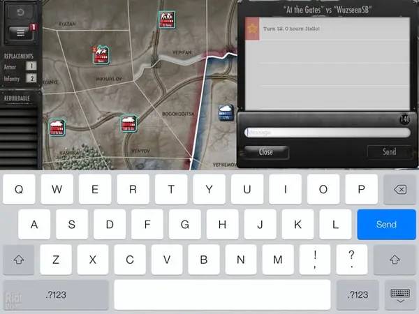Интерфейс Drive on Moscow War in the Snow во время прохождения