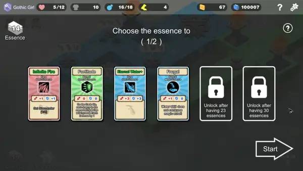 Интерфейс Elemental Abyss во время прохождения