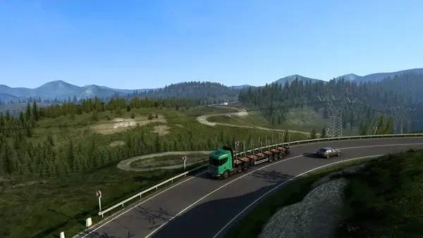 Интерфейс Euro Truck Simulator 2 - Road to the Black Sea во время прохождения