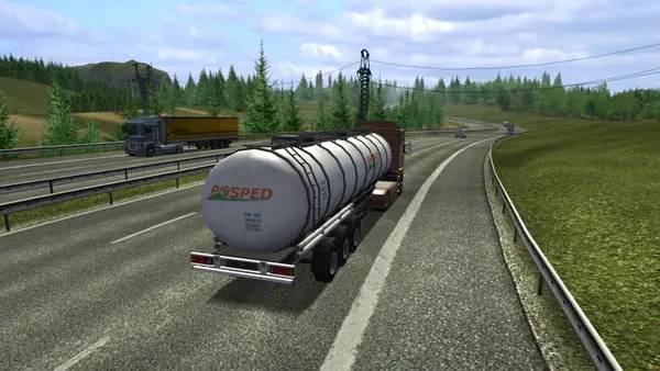 Интерфейс Euro Truck Simulator во время прохождения