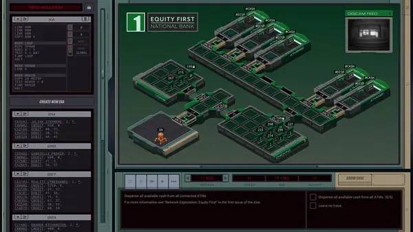 Интерфейс EXAPUNKS во время прохождения