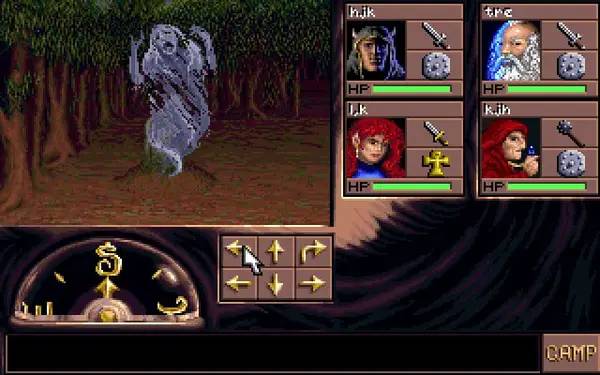 Интерфейс Eye of the Beholder 3  Assault on Myth Drannor во время прохождения