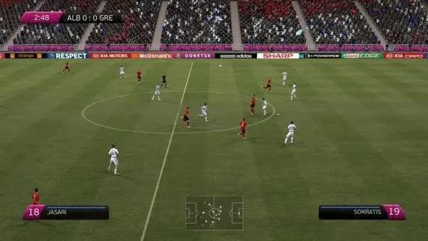 Интерфейс ФИФА 12 во время прохождения