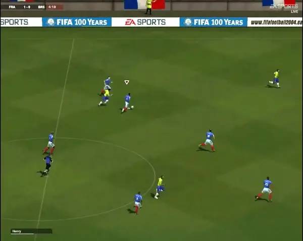 Интерфейс FIFA Football 2004 во время прохождения