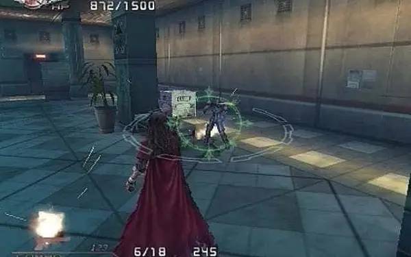 Интерфейс Final Fantasy 7 Dirge of Cerberus во время прохождения