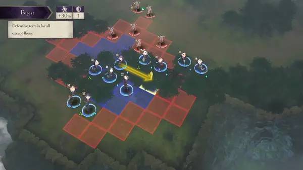 Интерфейс Fire Emblem Three Houses во время прохождения