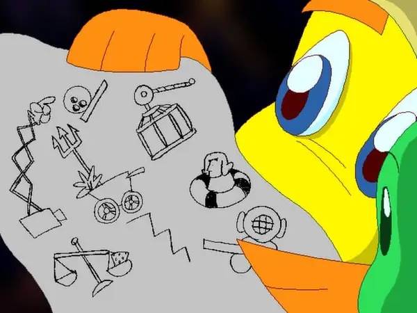 Интерфейс Freddi Fish 2  The Case of the Haunted Schoolhouse во время прохождения