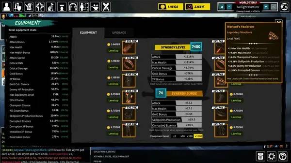 Интерфейс Gaiadon Eternal Quest во время прохождения