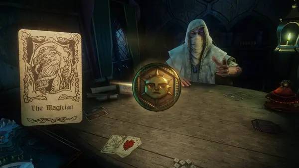 Интерфейс Hand of Fate 2 во время прохождения