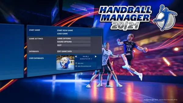 Интерфейс Handball Manager 2021 во время прохождения