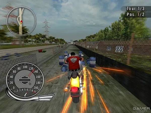 Интерфейс Harley-Davidson Race to the Rally во время прохождения