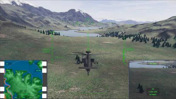 Интерфейс Helicopter Gunship DEX во время прохождения