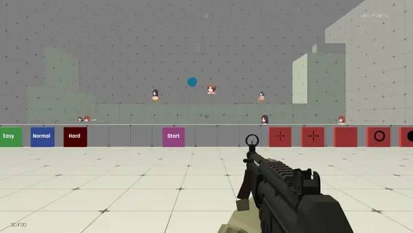 Интерфейс Hentai Aim Trainer во время прохождения