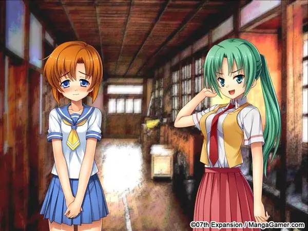 Интерфейс Higurashi When They Cry Hou - Ch.1 Onikakushi во время прохождения