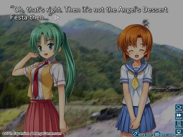 Интерфейс Higurashi When They Cry Hou - Ch.2 Watanagashi во время прохождения