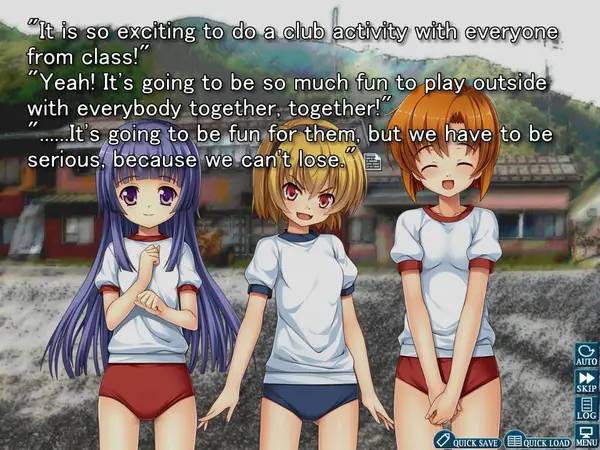 Интерфейс Higurashi When They Cry Hou - Ch.6 Tsumihoroboshi во время прохождения