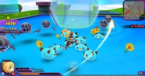 Интерфейс Hyperdimension Neptunia U Action Unleashed во время прохождения