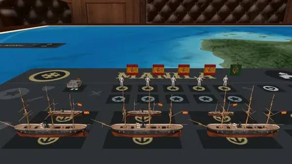 Интерфейс Ironclads 2 Caroline Islands War 1885 во время прохождения