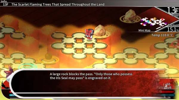 Интерфейс LABYRINTH OF TOUHOU - GENSOKYO AND THE HEAVEN-PIERCING TREE во время прохождения
