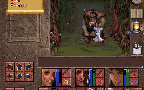 Интерфейс Lands of Lore The Throne Of Chaos во время прохождения