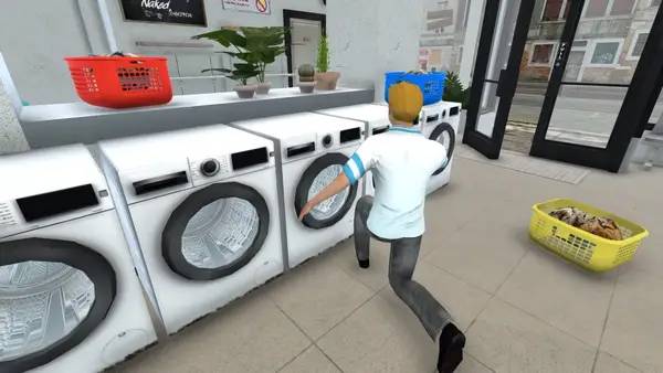 Интерфейс Laundry Store Simulator во время прохождения