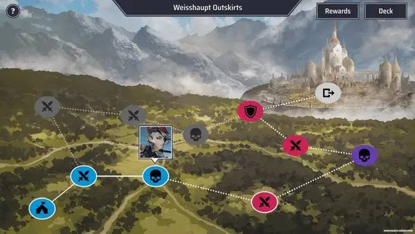 Интерфейс Legion Hearts Prototype во время прохождения