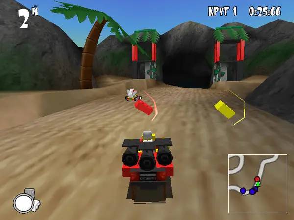 Интерфейс Lego Racers во время прохождения