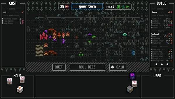 Интерфейс Luckitown во время прохождения