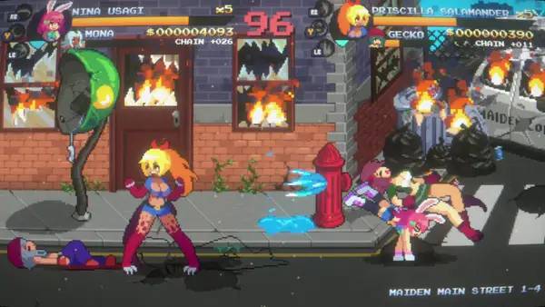 Интерфейс Maiden Cops во время прохождения