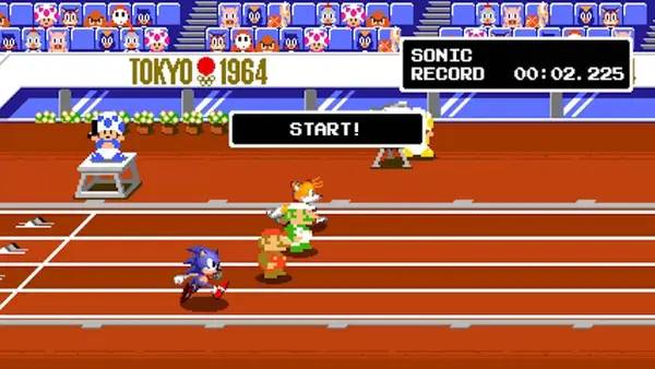 Интерфейс Mario and Sonic at the Olympic Games Tokyo 2020 во время прохождения