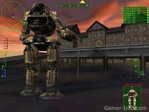 Интерфейс MechWarrior 3 во время прохождения