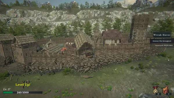 Интерфейс Medieval Machines Builder во время прохождения