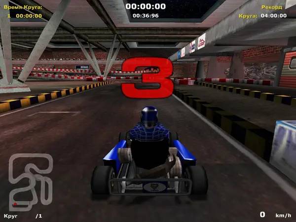 Интерфейс Michael Schumacher Racing World Kart 2002 во время прохождения