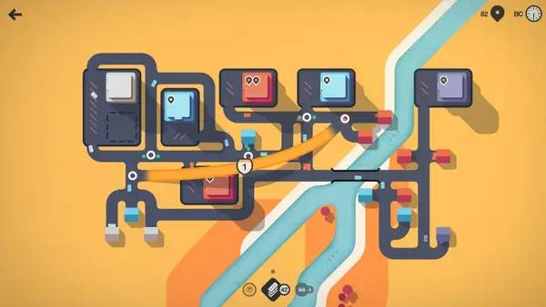 Интерфейс Mini Motorways во время прохождения