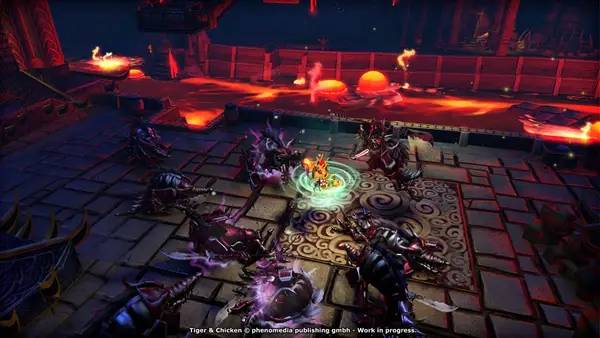 Интерфейс Moorhuhn Tiger and Chicken во время прохождения