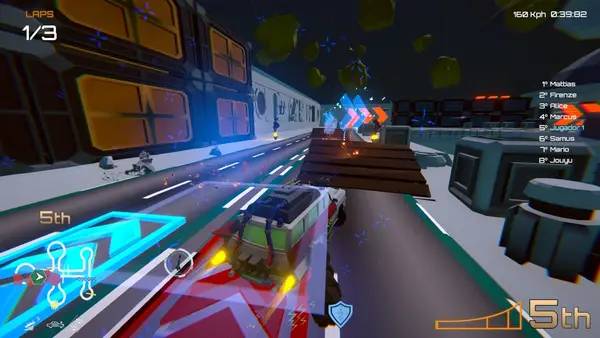 Интерфейс Motor Strike Racing Rampage во время прохождения