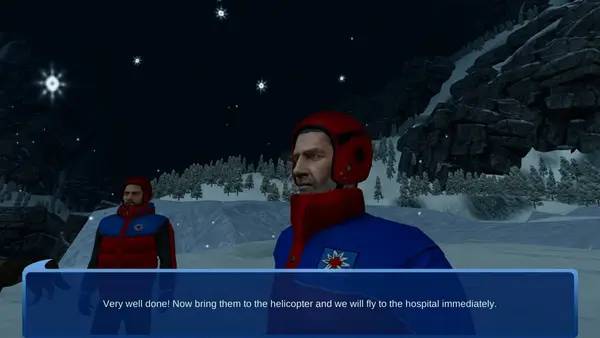 Интерфейс Mountain Rescue Simulator во время прохождения