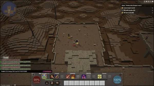 Интерфейс MudGate во время прохождения