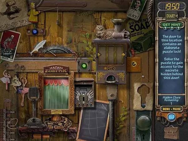 Интерфейс Mystery Case Files Ravenhearst во время прохождения