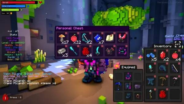 Интерфейс Nasty Rogue во время прохождения