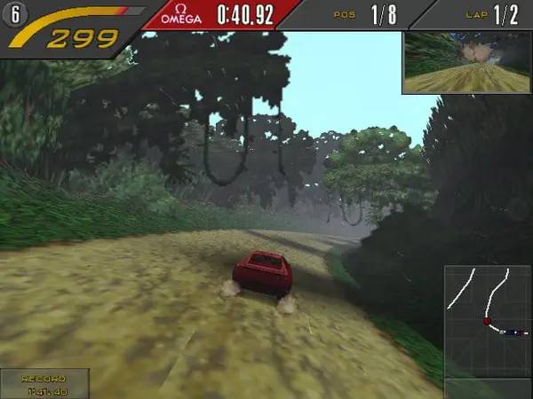 Интерфейс Need for Speed 2 Special Edition во время прохождения