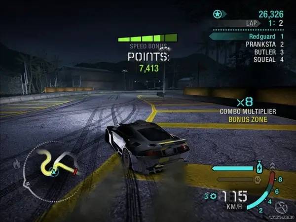 Интерфейс Need for Speed Carbon во время прохождения