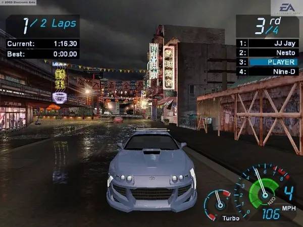 Интерфейс Need for Speed Underground во время прохождения