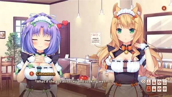 Интерфейс NEKOPARA Vol. 3 во время прохождения
