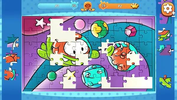 Интерфейс Om Nom  Coloring, Toons and Puzzle во время прохождения