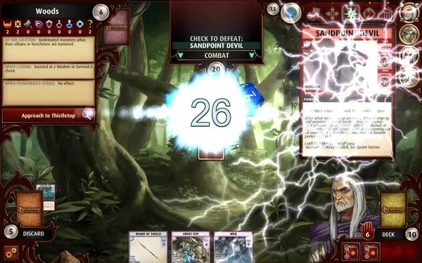 Интерфейс Pathfinder Adventures во время прохождения