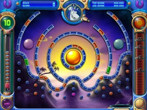 Интерфейс Peggle Nights во время прохождения
