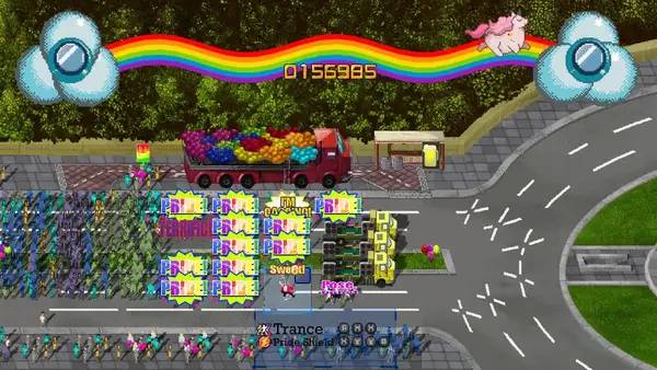 Интерфейс Pride Run во время прохождения