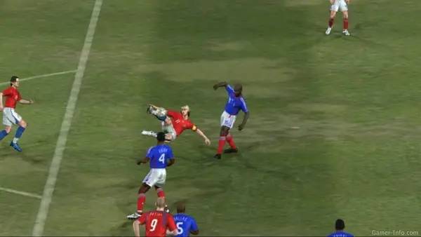 Интерфейс Pro Evolution Soccer 6 во время прохождения