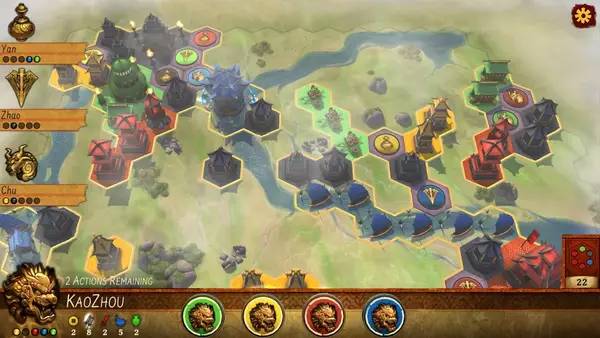 Интерфейс Reiner Knizia Yellow and Yangtze во время прохождения